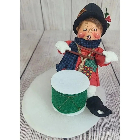 Vintage Annalee Dolls Felt Drummer Boy Blue Red Green 7" 1997 New With Tags - Picture 2 of 12